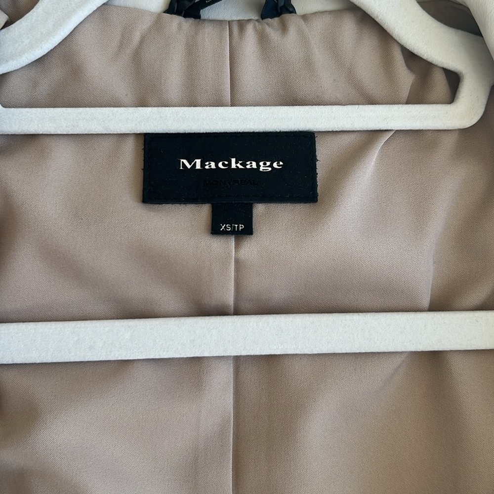 Mackage Malka Double Breasted Trench Coat Convertible Collar Hood! - Picture 3 of 11